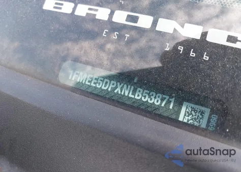 2022 Ford Bronco Badlands z USA, uszkodzony, nr VIN 1FMEE5DPXNLB53871